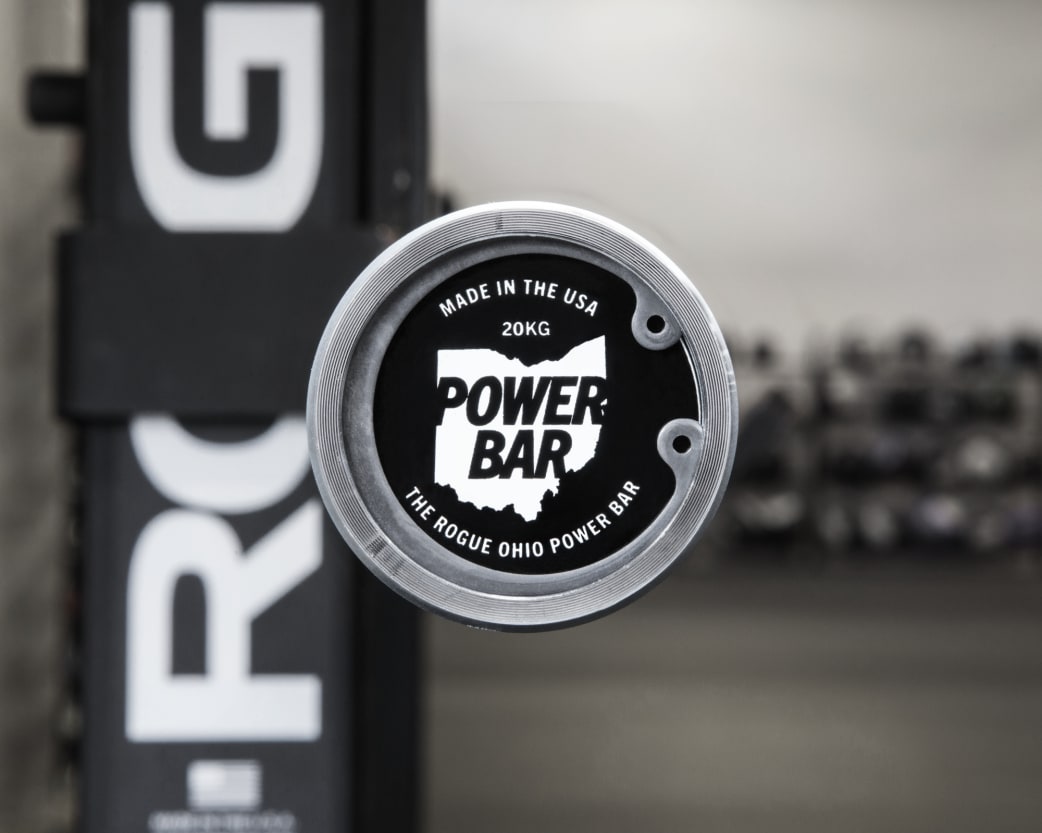 Rogue 20KG Ohio Power Bar Black Zinc 29mm Powerlifting Barbell